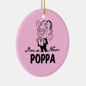 Lachende nieuwe Poppa T-shirts en geschenken Keramisch Ornament (Rechts)
