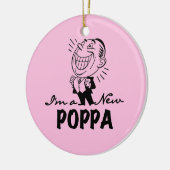 Lachende nieuwe Poppa T-shirts en geschenken Keramisch Ornament (Links)