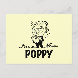 Lachende nieuwe Poppy T-shirts en geschenken Briefkaart