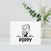 Lachende nieuwe Poppy T-shirts en geschenken Briefkaart (Staand voorkant)