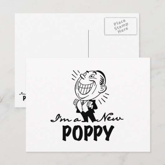 Lachende nieuwe Poppy T-shirts en geschenken Briefkaart (Voorkant / Achterkant)
