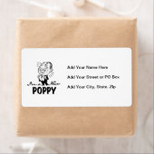 Lachende nieuwe Poppy T-shirts en geschenken Etiket (Insitu)