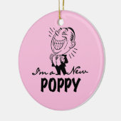 Lachende nieuwe Poppy T-shirts en geschenken Keramisch Ornament (Links)