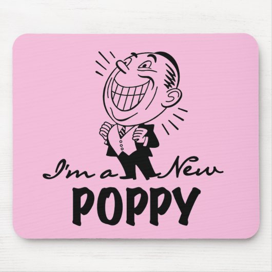 Lachende nieuwe Poppy T-shirts en geschenken Muismat (Voorkant)