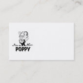 Lachende nieuwe Poppy T-shirts en geschenken Visitekaartje (Achterkant)