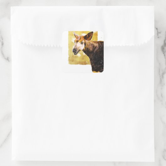 Lachende Okapi Valentijnsdag Envelope Sticker (Tas)