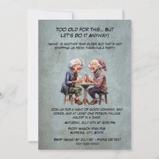 Lachende oma Verjaardag-grappige Senior Woman Part Kaart (Voorkant)