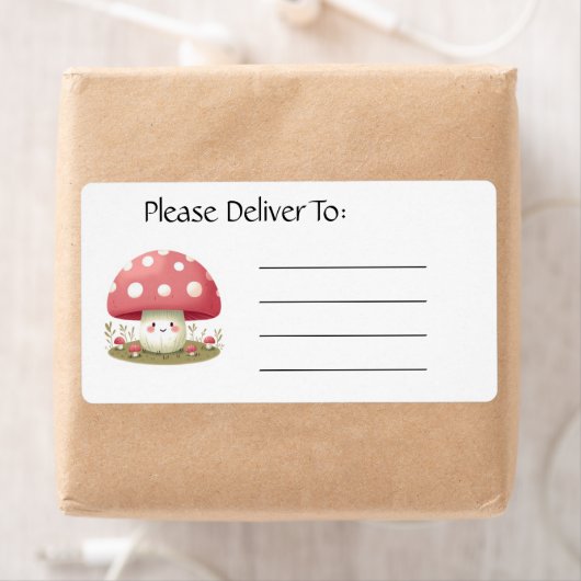 lachende paddenstoel etiket (Insitu)