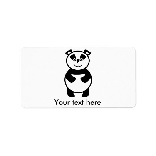 Lachende panda beer etiket (Voorkant)