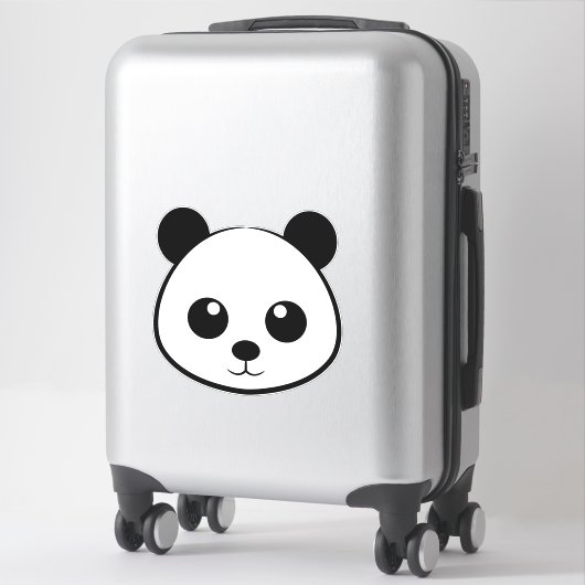Lachende panda sticker (Koffer)