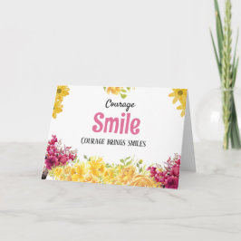 Lachende patiënt aanmoediging kanker kaarten