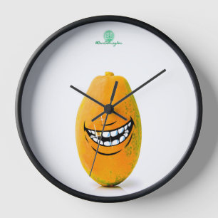 Lachende Pawpaw met 'n Goue Tand Clock