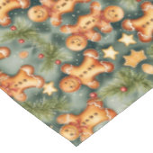 Lachende peperkoek man Kerstpatroon Tafelkleed (Gekanteld)