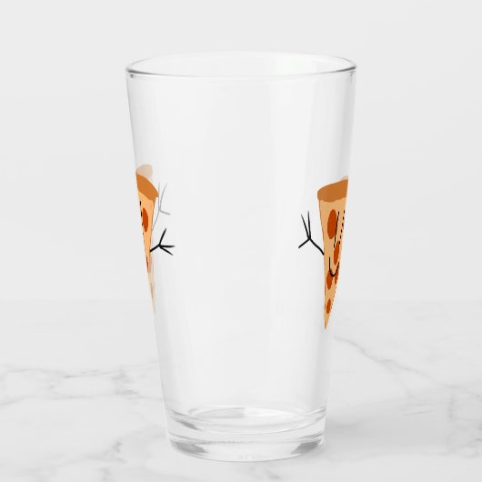 Lachende pizza glas (Links)