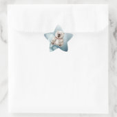 Lachende polar teddy-beer ster sticker (Tas)