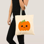Lachende Pompoen Gezicht Graphic Canvas tas, Herfs Tote Bag (Voorkant (product))