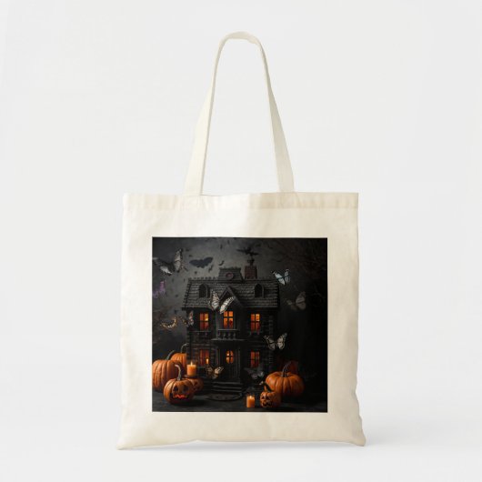Lachende Pompoen Halloween Boodschappentas Tote Bag (Voorkant)