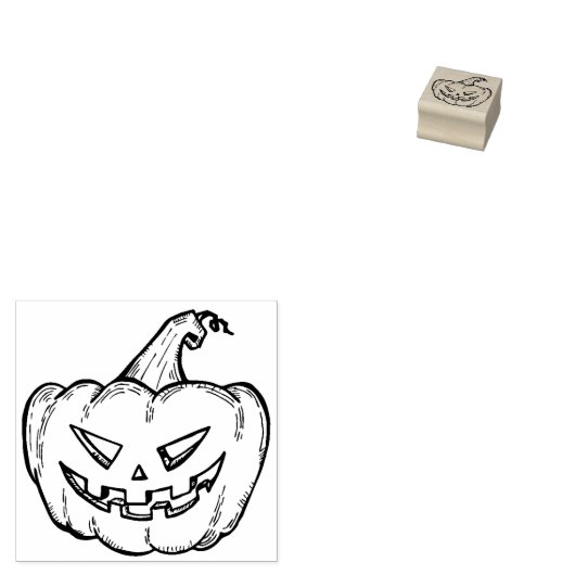 Lachende pompoen Halloween Rubberstempel (Gestempeld)