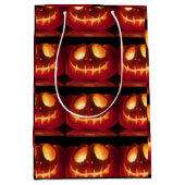 Lachende pompoen Halloween Seizoen Medium Cadeauzakje (Voorkant)