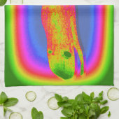 lachende psychedelische walvis handdoek (Gevouwen)