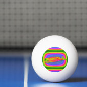 Lachende psychedelische walvis Ping Pong Ball (Net)