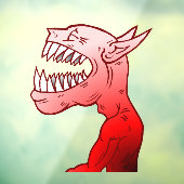 Lachende Rode Duivel Raamsticker (Vel 3)