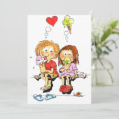 Lachende Save The Date Kaarten op Maat (Staand voorkant)