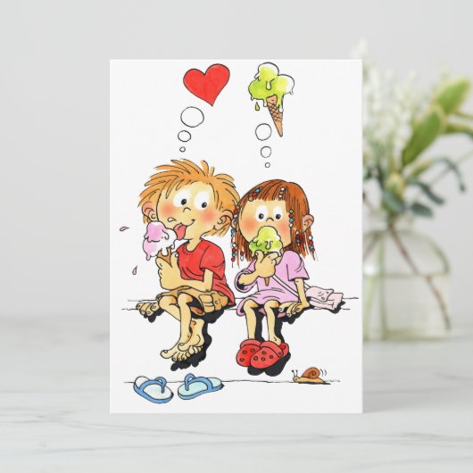 Lachende Save The Date Kaarten op Maat (Staand voorkant)