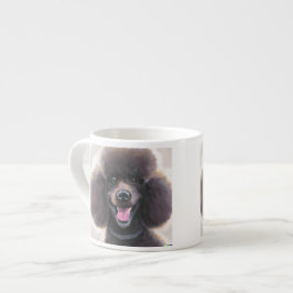 Lachende schattige koffie mok in bone china