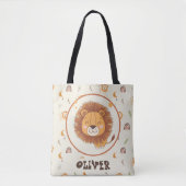 Lachende Schattige Whimsical Leeuw Tote Bag (Voorkant)