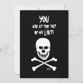 lachende schedel eng grappig halloween feest kaart (Voorkant)