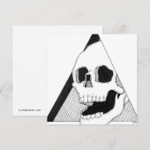 Lachende Schedel Kunst Feestdagenkaart (Voorkant / Achterkant)