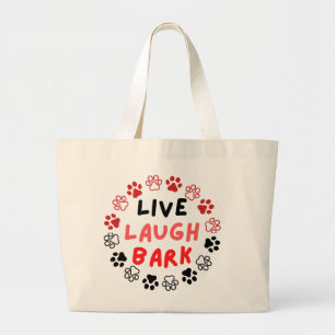 Lachende schors grote tote bag