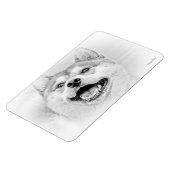 Lachende Shiba Inu hond Magneet (Linkerzijde)