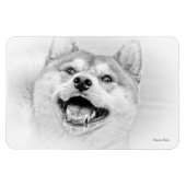 Lachende Shiba Inu hond Magneet (Horizontaal)