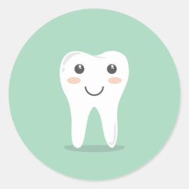 Lachende Tand Tandheelkundige Gezondheid Ronde Sticker