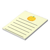 Lachende tanden Jack-O-'Lantern Notitieblok (Linkerzijde)