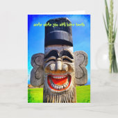 Lachende Totem gezicht glimlach terwijl je tanden  Kaart (Voorkant)