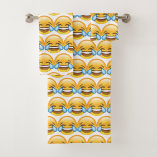 Lachende tranen van Joy emoji Bad Handdoek