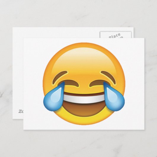 Lachende tranen van Joy emoji Briefkaart (Voorkant / Achterkant)