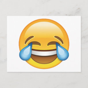 Lachende tranen van Joy emoji Briefkaart