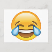 Lachende tranen van Joy emoji Briefkaart (Voorkant)