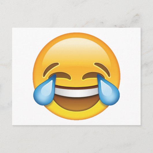 Lachende tranen van Joy emoji Briefkaart (Voorkant)