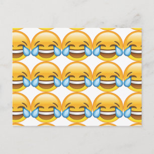 Lachende tranen van Joy emoji Briefkaart