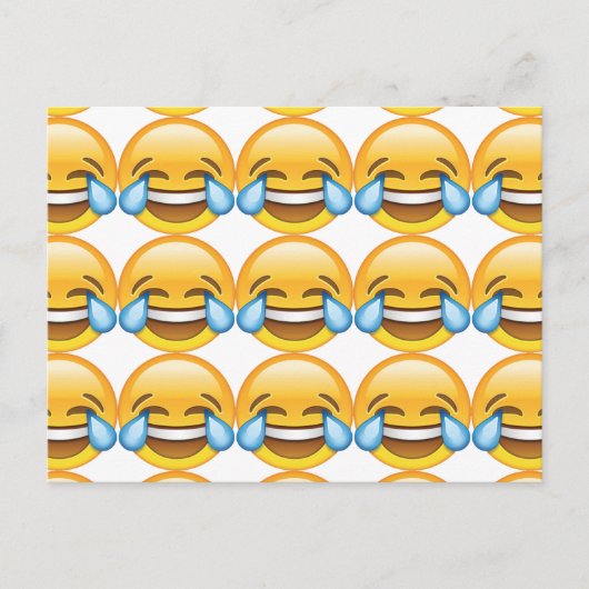 Lachende tranen van Joy emoji Briefkaart (Voorkant)
