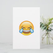 Lachende tranen van Joy emoji Briefpapier (Staand voorkant)