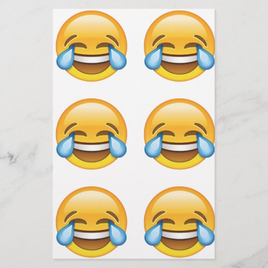 Lachende tranen van Joy emoji Briefpapier (Voorkant)