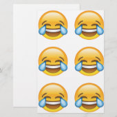 Lachende tranen van Joy emoji Briefpapier (Voorkant / Achterkant)