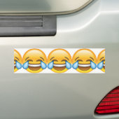 Lachende tranen van Joy emoji Bumpersticker (Op auto)