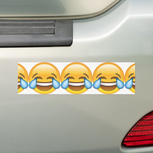 Lachende tranen van Joy emoji Bumpersticker (Op auto)